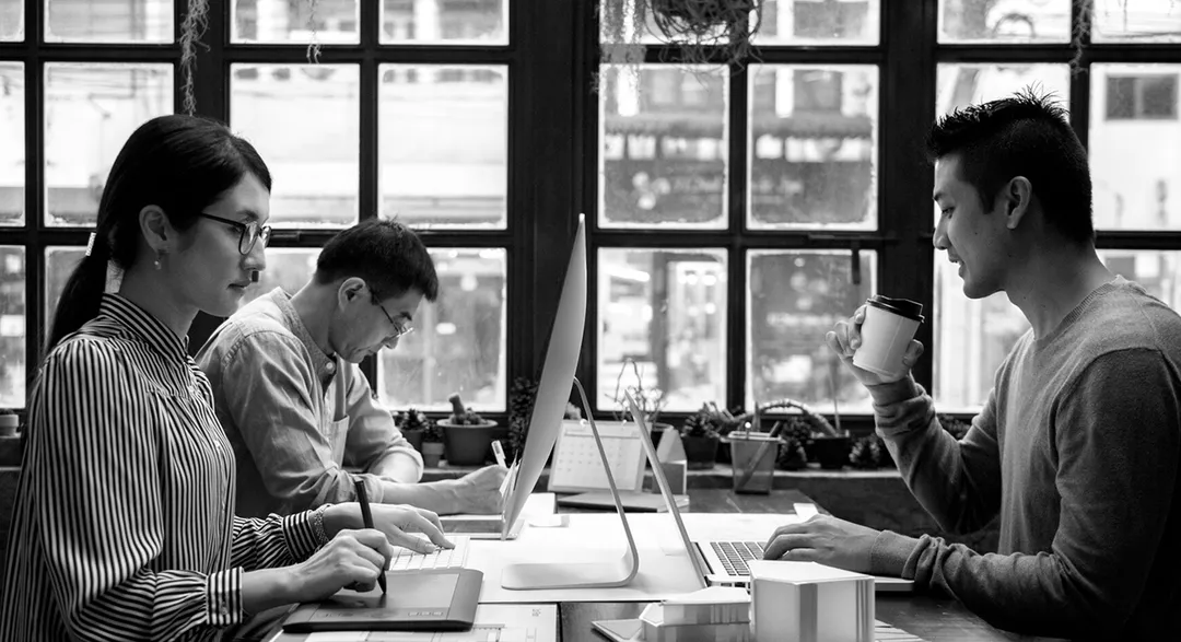People holding a meeting